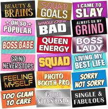 24 Designs Funny Photo Booth Props Sign Decor Double Sided Photobooth Accessoire