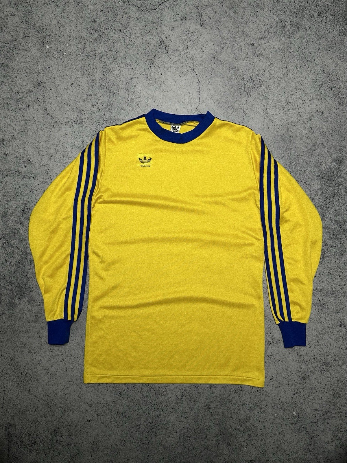 Vintage 80s Adidas Sweden Style West Germany Jersey Long Sleeve Shirt