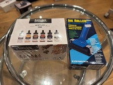 Liquitex Pro Acrylic Ink Set + EPDM Rubber Ink Roller Brayer 65mm brand new