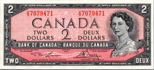 Canada 2 Dollars 1954 BC-38d XF-AU