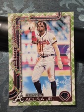 RONALD ACUNA JR. 2025 Topps Holiday Green Plaid #H62 Braves