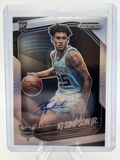 2024-25 Panini Prizm Black - Rookie Signatures KJ Simpson Jr. #RS-KJS Silver