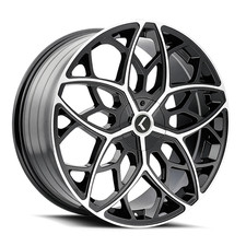 Kraze Ricochet KR184 Black Machined 22x8.5 5x115/5x120 38mm 74.1mm