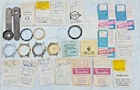 VINTAGE ROLEX OMEGA WRISTWATCH BEZELS STEMS CASE OPENERS CYCLOPS CRYSTAL STAFFS
