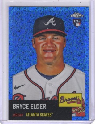 2022 Topps Chrome Platinum Anniversary Bryce Elder #162 Blue Refractor RC 75/199
