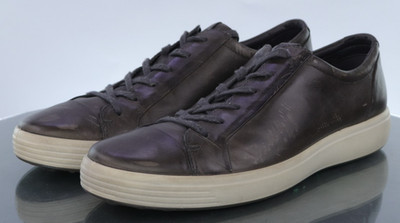 ECCO Soft 7 Men's Sneakers Shoes Size EU 46 US 12-12.5 Leather Gray