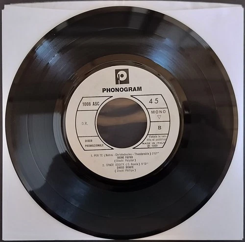 DAVID BOWIE – VERY RARE – SPACE ODDITY – 1969 Italy White Label PROMO –PHONOGRAM