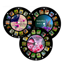 Viewfinder Reels of Butterflies Used, includes: 3 Reels with 21 Total Images 