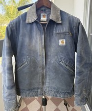 Vintage Carhartt Detroit J01 Navy Blanket Lined Sz 38 Small