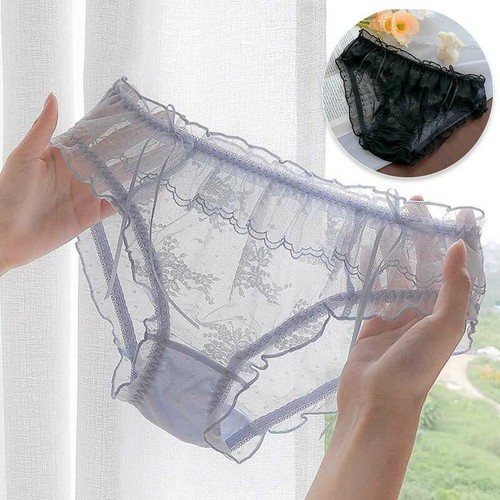 Lingerie femme slips transparents sous-vêtements culotte en dentelle culottes respirantes - Photo 1 sur 18