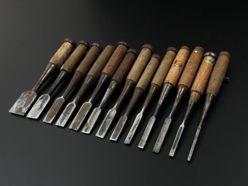 Vintage Japanese Chisel 13set Nomi /Hand Plane Saw Iron Hammer Hand Tool/c63 - Picture 16 of 23