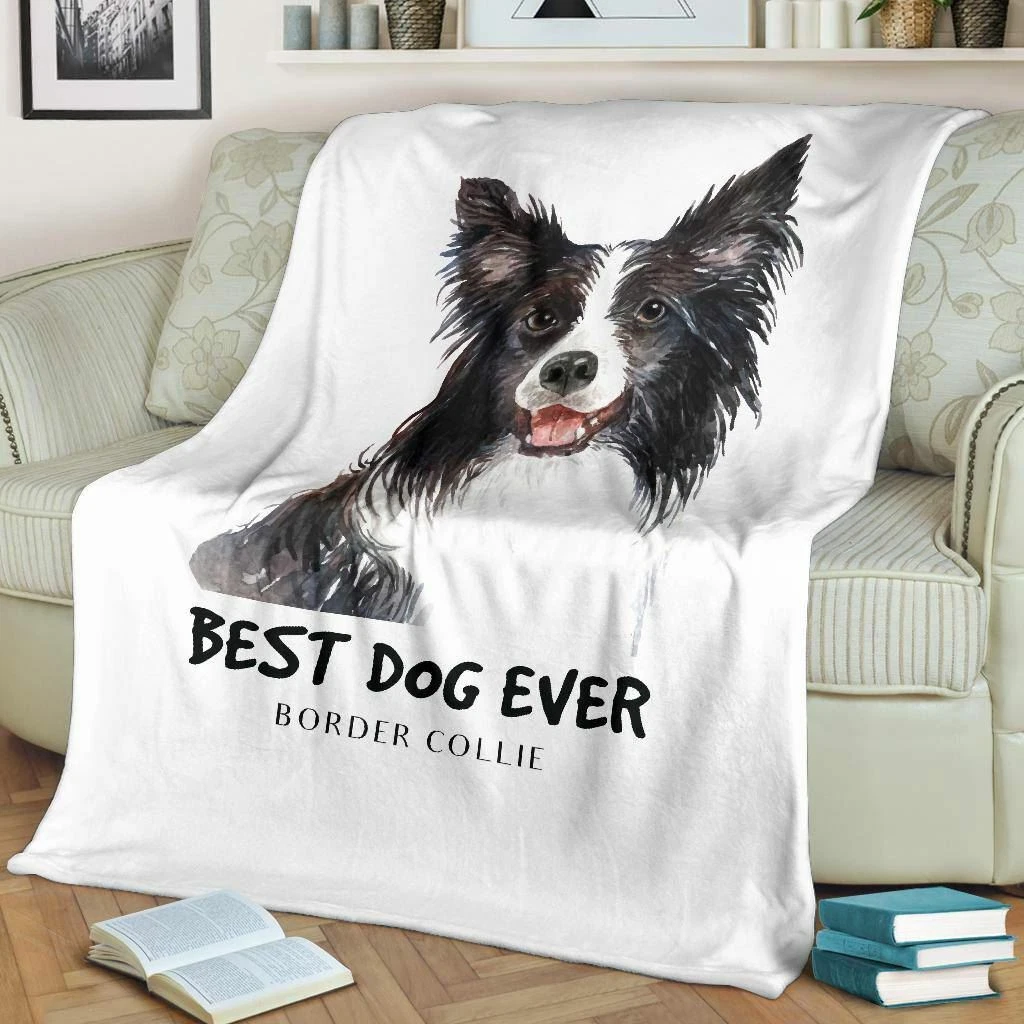 Border collie throw blanket 2025