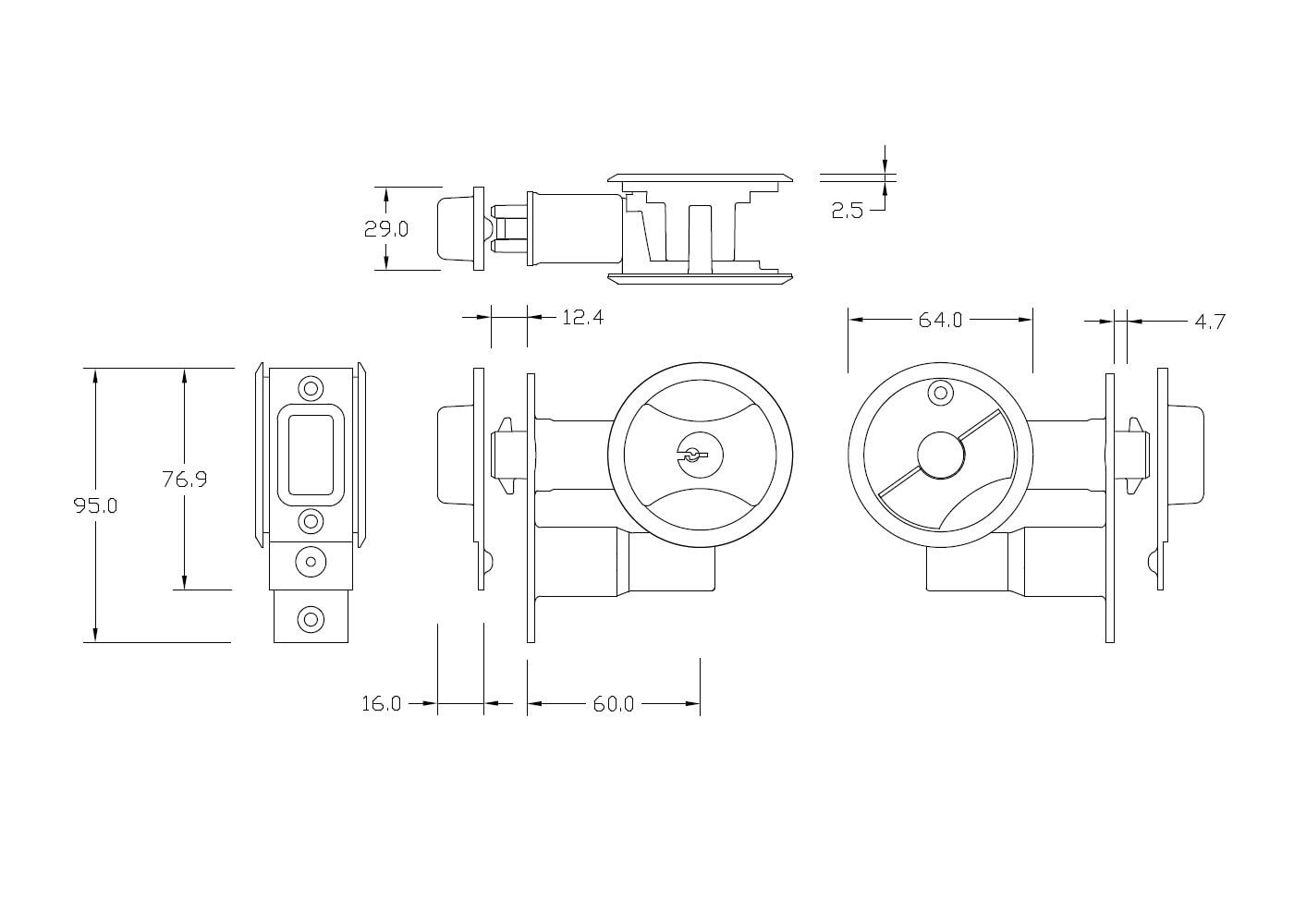 Keyed Pocket Sliding Door Lock CL4ENTR Matte Silver eBay