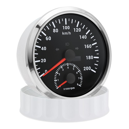 110mm Waterproof GPS Speedometer 200km/h with Tachometer 8000RPM for Boat Car - Picture 8 of 16