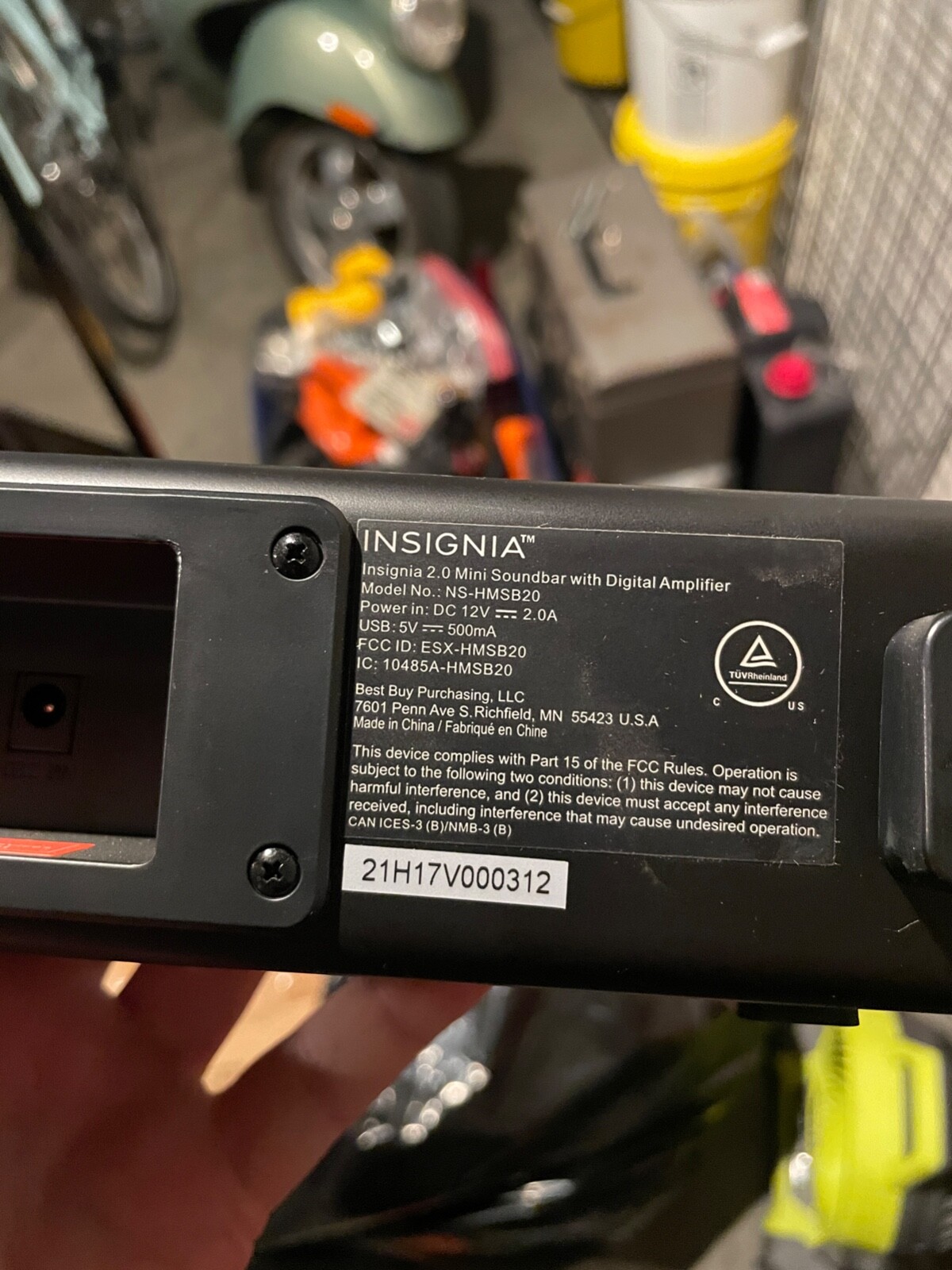 Insignia 2.0-Channel Mini Soundbar, Black, NS-HMSB20 - USED