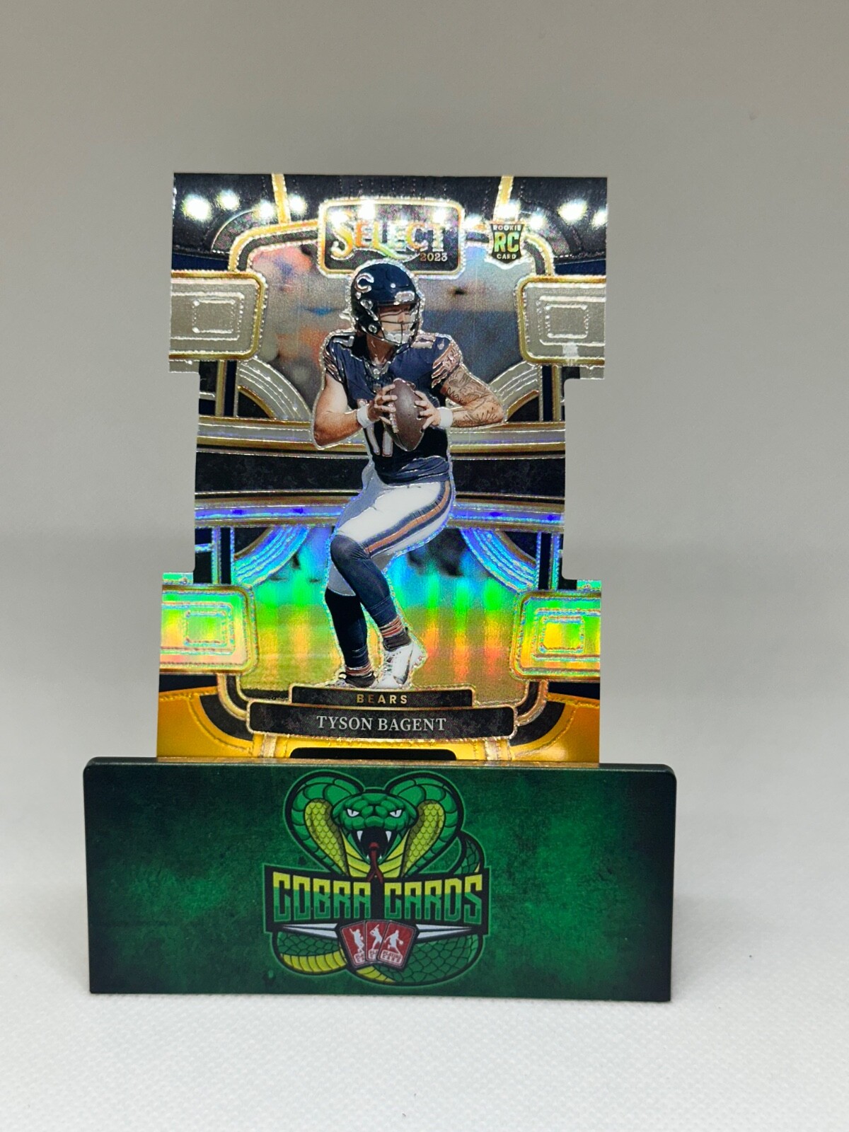2023 Select Prizm Black and Gold Die Cut #18 Tyson Bagent