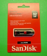 New SanDisk Cruzer Glide USB 2.0 Flash Drive 32GB SDCZ60-032G-A46