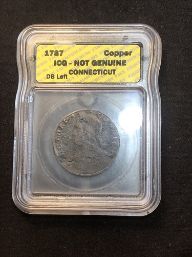 1787 connecticut colonial copper Contemporary Cast ICG Holder Rare Piece Of Hist - Picture 2 of 14