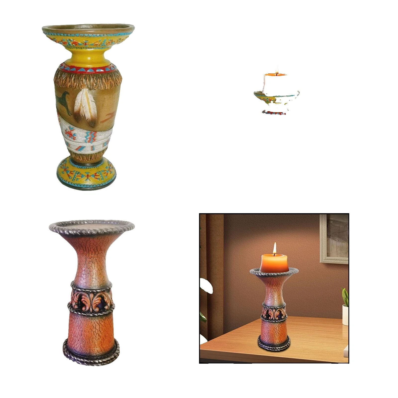 Resin Vintage/Retro Candle Holders & Accessories