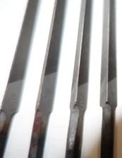 4 x Vintage Kearney & Foot K&F Triangular Hand File 4" - Made in USA Files