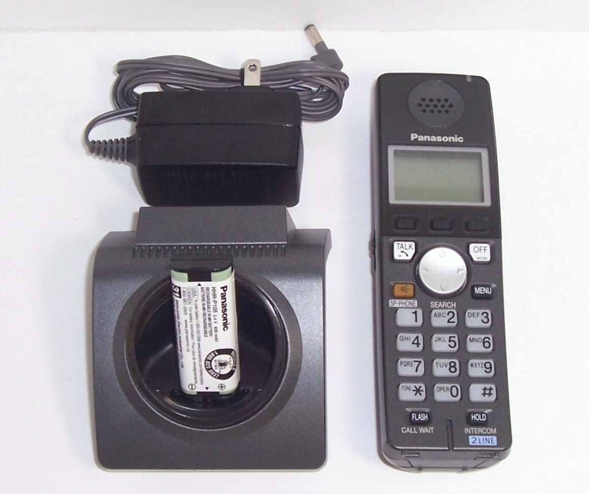 panasonic kx-tg670b 2 line cordless phone expansion hs for kx