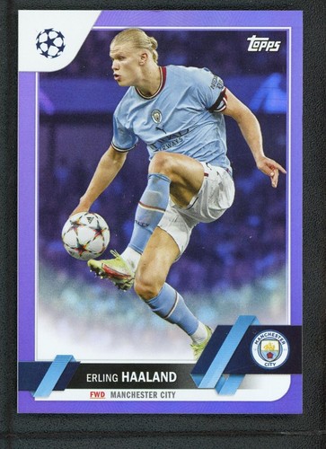 2023 ERLING HAALAND 10/75 TOPPS UEFA CHAMPIONS LEAGUE PURPLE