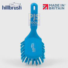 Hill Brush Salmon blue colour coded stiff polypropylene hand churn hygiene brush