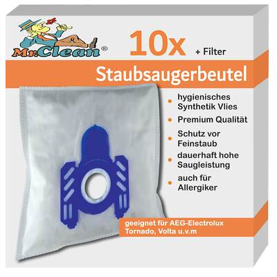 10 Mr.Clean Staubsaugerbeutel geeignet für Electrolux Powermax: Samba: Z 5002