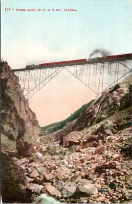 Steel Arch, White Pass & Yukon Railroad Route, Alaska - Divided Back Postcard