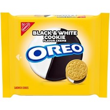 OREO Black and White Cookie Creme Sandwich Cookies Limited Edition 10.68 oz Pack