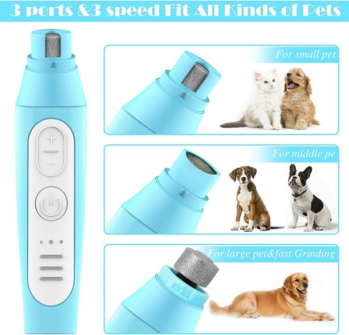 Dog Nail Grinder 2 in 1 Dog Nail Trimmer Hair Clippers,3 Speed Pet Nail Grinder  - Imagen 7 de 7