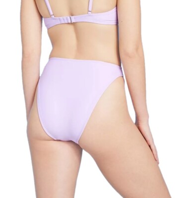 Women's Mid-Waist Extra High Leg Cheeky Bikini Bottom Wild