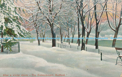 R173265 Nach einem Wintersturm. Die Böschung. Bedford. Blake und Edgars Bilder
