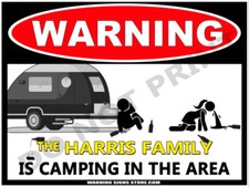 Personalized Camping Sign - Harris Family Campsite choose camper CUSTOM NAME