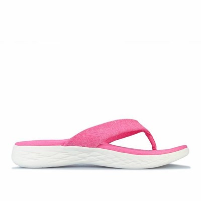 skechers flip flops pink