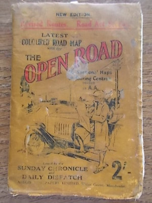 The Open Road for Motorists Tourists & Cyclists includes 16 Fold Out Maps c1940s