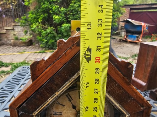 Antique German / American 30 Hour shelf clock for restore, timepiece - 第 8/10 張圖片