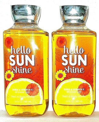 2 HELLO SUN SHINE SHEA & VITAMIN E  Shower Gel  Bath & Body Works 10 oz