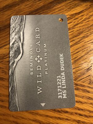 Seminole Hard Rock Casino Players Club Card Wild Card Platinum