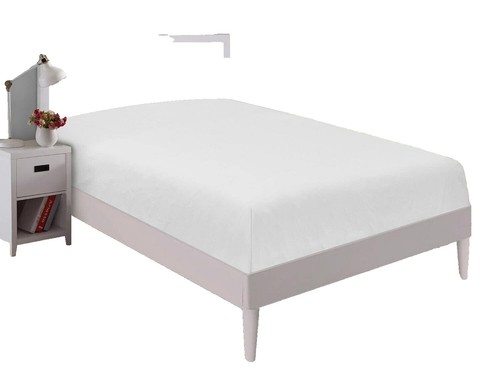 Giroletto in metallo con testiera bianca 140x190 cm