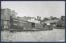 Steamer JOHN M. WORTH BW Real Photo Postcard