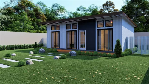 Custom Modern House Plans 3 Bedroom & 2 Bathroom With CAD & PDF File