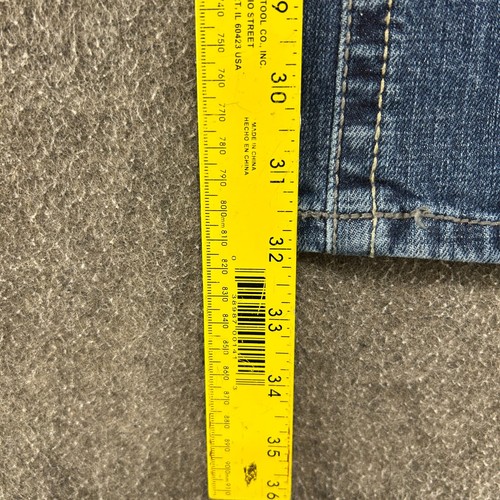 Ariat B5 Jeans Youth Boys 16 Blue Slim Fit Straight Leg Medium Wash Thick Stitch - Picture 9 of 10