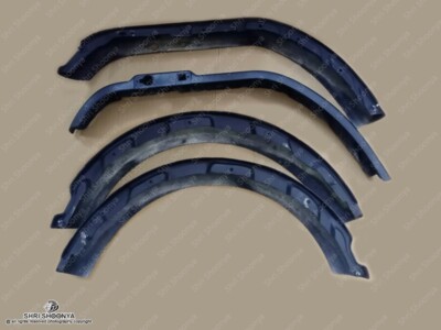 Full Set Black Fender Flares For Jeep CJ5 & CJ7 1955-1986 – Direct Replacement 4-Piece Kit With Hardware – PRIB000004095