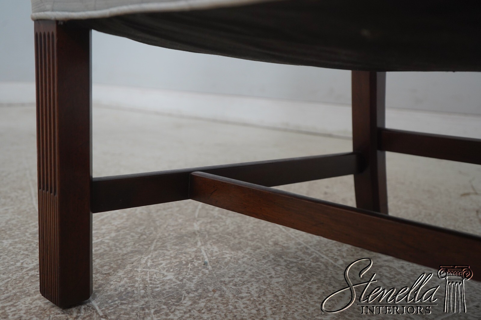 68369: BAKER Chippendale Mahogany Wing Back Easy Chair