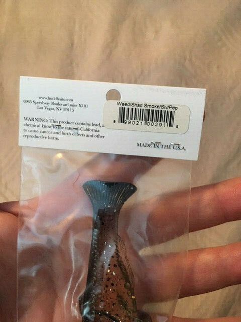 Huddleston swimbait Weedless Shad-SMOKE/SILVER/PEPPER-Sold out everywhere - Image 2