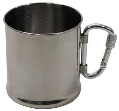 Die Elemente - Weißbier - Edelstahl-Kaffeetasse roter Karabiner 320ml Kitzstein main image 1