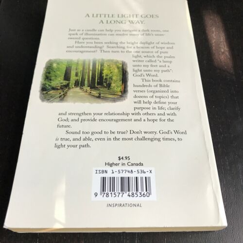 LIGHT FOR MY PATH: ILLUMINATING SELECTIONS FROM THE BIBLE :1996 PAPERBACK - Picture 2 of 4