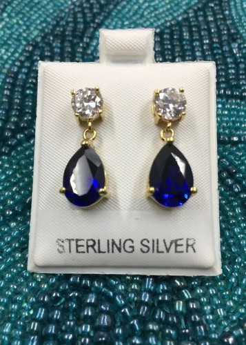 Vtg.ROSS SIMONS STERLING SILVER GOLD OVERLAY 925 CZ