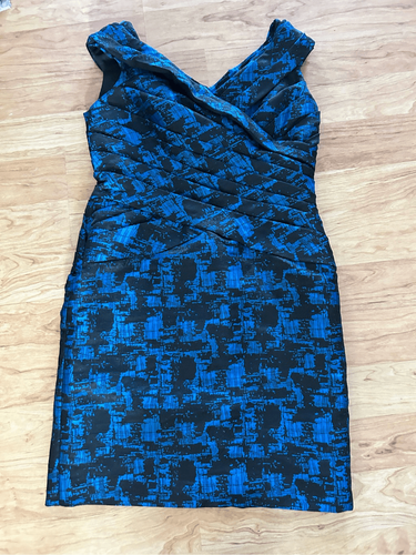 Jade couture blue and black dress size 14 - 第 6/6 張圖片